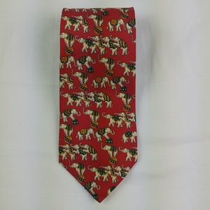 Paul Fredrick Necktie with Circus Elephant print